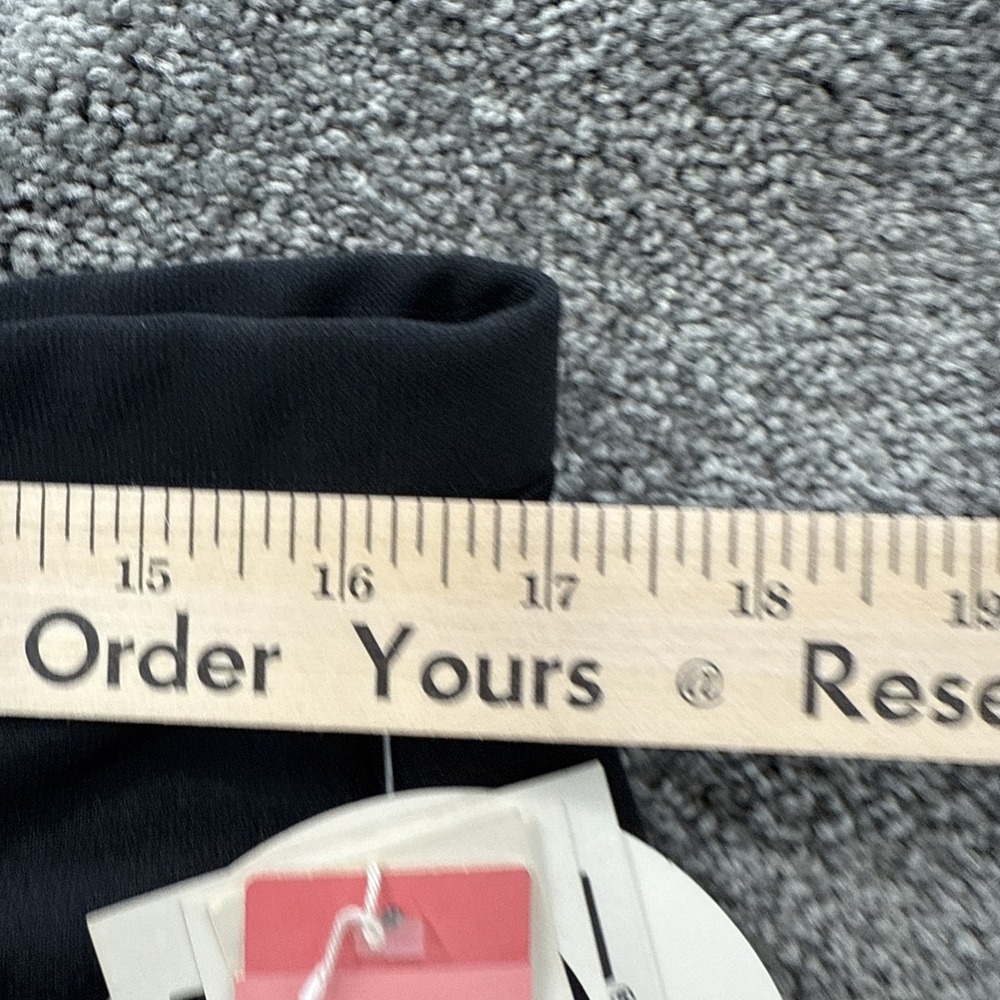 VTG NOS Womens L Monsanto Visa Knit Pants Black Pull On Wide Leg 1970s Mod - Picture 10 of 13